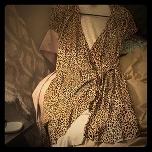 Leopard Cha Cha wrap dress